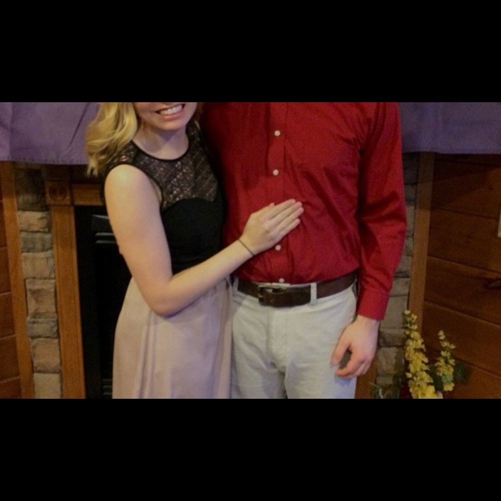 Cute Formal Dress, Black and Pink